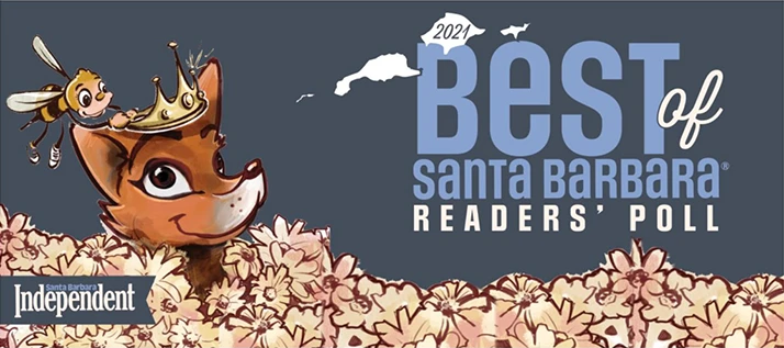 A graphic declaring Crystal Chiropractic as Best of Santa Barbara 2021