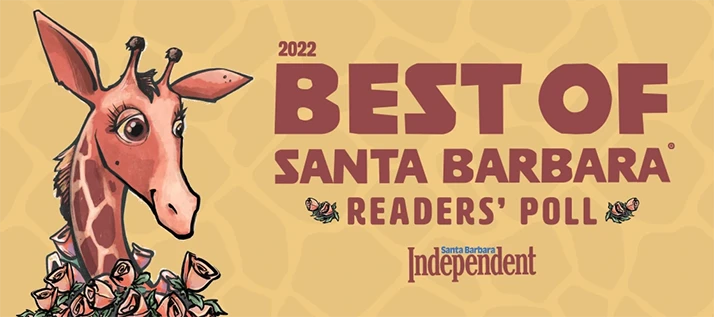 A graphic declaring Crystal Chiropractic as Best Of Santa Barbara 2022