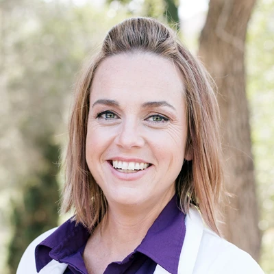A headshot photo of Crystal Galvan, the chiropractor at Crystal Chiropractic