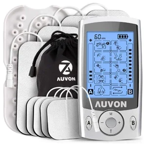 Chiropractic Goleta CA AUVON Dual Chennel TENS Unit Muscle Stimulator A photo of AUVON Dual Chennel TENS Unit with accessories
