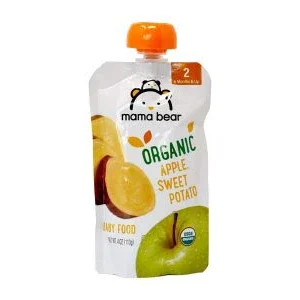 Chiropractic Goleta CA Mama Bear Organic Baby Food Stage 2 A pouch of Mama Bear organic apple and sweet potato baby food