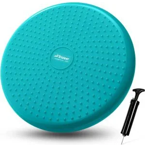 Chiropractic Goleta CA Trideer Inflated Stability Wobble Cushion with Pump A photo of a Trideer Inflated Stability Wobble Cushion with Pump